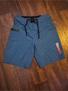 Bench Blue Heather Men's Drawstring Swim Trunks with Logo